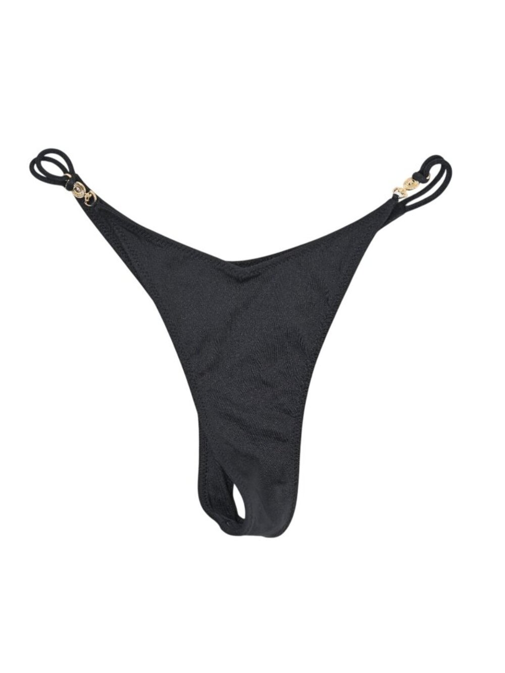 Sommer Swim Lia Brazilian Bikini Bottoms in Nero